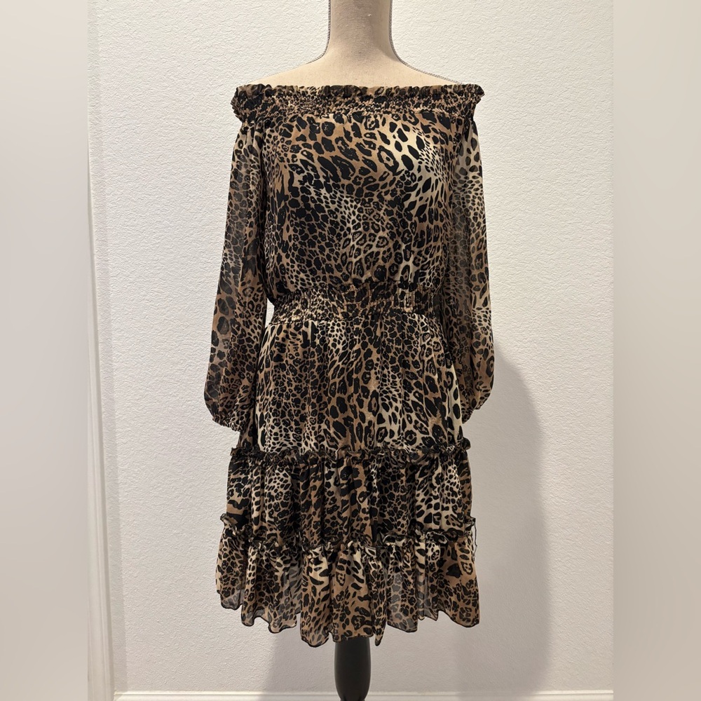 CBR Animal Print Long Sleeve Dress